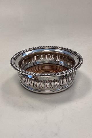 Sølvplet / Træ Flaske Bakke, fra English Silverhouse Copenhagen