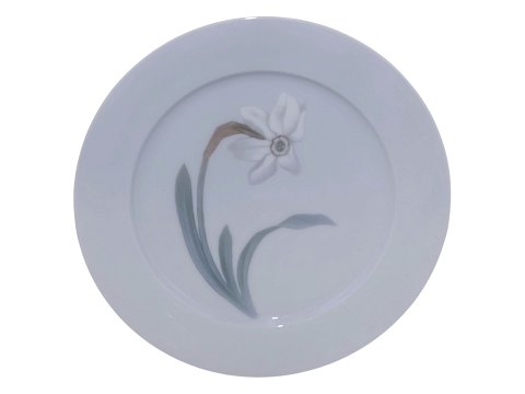 Royal CopenhagenArt Nouveau frokosttallerken med hvid alpeviol 21,5 cm.