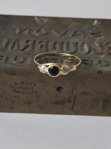 Vintage safirring i 14 kt. guld