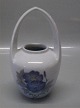 Royal Copenhagen 1763-29 RC Vase with handle and blue flower 19 cm Painter 86 pre-1923