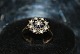 Guldring med Safir og Brillanter 9 Karat
Ringstørrelse 57