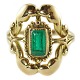 Georg Jensen; An Emerald ring of 18k gold