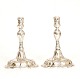 A pair of Rococo silver candelsticks. Søren Bay, Copenhagen, 1743-53. Dated 1752. H: 19,5cm. W: 739gr
