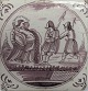 Hollandsk 
flise, ca. 1700 
- 1750, med 
bibelsk motiv.