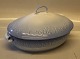 Blue Flower embossed Royal Copenhagen 2517-13003 Lidded vegetable dish ca 14 x 27 cm