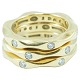 Georg Jensen, Maria Berntsen; "Mirror" ring of 18k gold with diamonds #1261