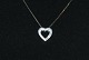 Necklace Venesia with a diamond inlaid in the heart, 14 carat white gold. Size 
40 cm.