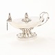 Georg Jensen: Oil lamp, silver. Period 1925-32. #12. H: 7,9cm. L: 14,5cm. W: 167gr