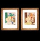 Rita Kernn-Larsen, 1904-98, watercolor. Signed Paris 1934. Visbile size: 27x22cm. With frame: 48x38cm