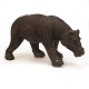 A large leather hippopotamus. In the manner of Dimitri Omersa. H: 35cm. L: 65cm. W: 22cm