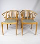 Set of four dining room chairs in beech of danish design from the 1960s.5000m2 showroom