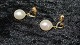 Earrings with Pearl and Diamond 14 carat gold