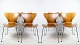 Set of 8 Seven chairs, model 3107, teak, Arne Jacobsen, Fritz Hansen, 1950
Great condition
