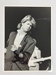 Original black and white press photo of George Michael of Wham during the latter