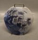 B&G Art Nouveau Blue Flower Wall Pocket Vase ca 16 x 16.5 cm Signed CN Clara Nielsen B&G Porcelain