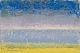 Ingvar Dahl, Swedish artist. Oil on panel. Abstract landscape with a glossy surface.