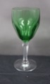Windsor crystal glassware with faceted stem, white wine glasses dark green 13.5cm