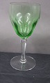 Windsor crystal glassware with faceted stem, white wine glasses light green 13.5cm