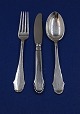 Christiansborg Danish silver flatware, settings dinner cutlery of 3 pieces