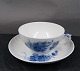 Blue Flower Curved Danish porcelain. Settings tea cups No 1551