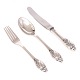 Evald Nielsen No. 6 lunch sterlingsilver lunch cutlery for 6 persons. 21 pieces