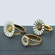 Georg Jensen; Marguerit ringe af forgyldt sterlingsølv ...