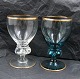 Gisselfeld with gold rim. White wine glasses, ONLY green 11cm