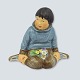 Royal Copenhagen; Greenlander boy of porcelain #12419