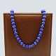 Long necklace of lapis lazuli with clasp of 14k gold