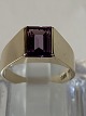 Gold ring in timeless design, with amethyst in 14 carat gold. Stamped Gifa 585. Size 55.