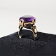 Guldring i guld med amethyststr 54