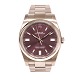 Rolex Oyster Perpetual Ref. 116000 Red Grape 2018 with box and papers. Nice condition. D: 36mm