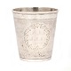 Silver cup by Knud Rasmussen Brandt, Horsens, 1751-78. Dated 1806. H: 8,1cm