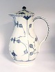 Royal Copenhagen. Blue Fluted, Full lace. Chocolate jug. Model 1026. Height 23 
cm. (1 quality). Lid is newer.