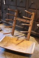 Swedish 19th century wall holder / shelf in wood with lots of nice old patina to 
put old wooden barrels in...