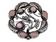 Georg Jensen silver
Brooch with pink Rosa Quartz