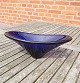 Holmegaard Danish art-glass, oval table bowl of 
dark blue glass