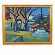 Karl Larsen, 1897-1977, oil on canvas. City, France. Signed. Visible size: 
81x99cm. With frame: 92x111cm
