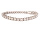 18kt white gold tennis bracelet with 38 diamonds each ca. 0,25ct. All in all ca. 9,5ct. L: 18,5cm