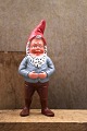 Decorative old painted terracotta Santa Claus with fine patina...