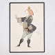 Lithographic Print In Black Frame - Signed By Bjørn Wiinblad