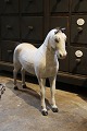 Swedish 19th century wooden horse with fine patinated grey/white colour...