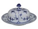 Antik K presents: Blue Fluted Half LaceLidded bowl for butter with platter from 1898-1923