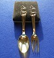 The Brave Tin Soldier children's cutlery in Danish 

gold-plated solid silver. Set spoon & fork