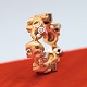 Ole Lynggaard; Ring of 14k gold, elephants with diamonds
