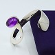 Leif Bodh Have; Bangle in sterling silver set with amethyst