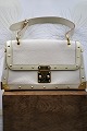 Louis Vuitton vintage taske , Suhali Le Talentueux fra 2006 i hvid læder med guldnitter...