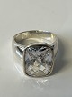 Signet ring Sterling silver with stoneSize 64