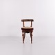 Small Piano Stool in Polished Walnut with Marquetry from ...