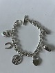 Rund Anker Armbånd med charms i sterlingsølvLængde 18,5 cm